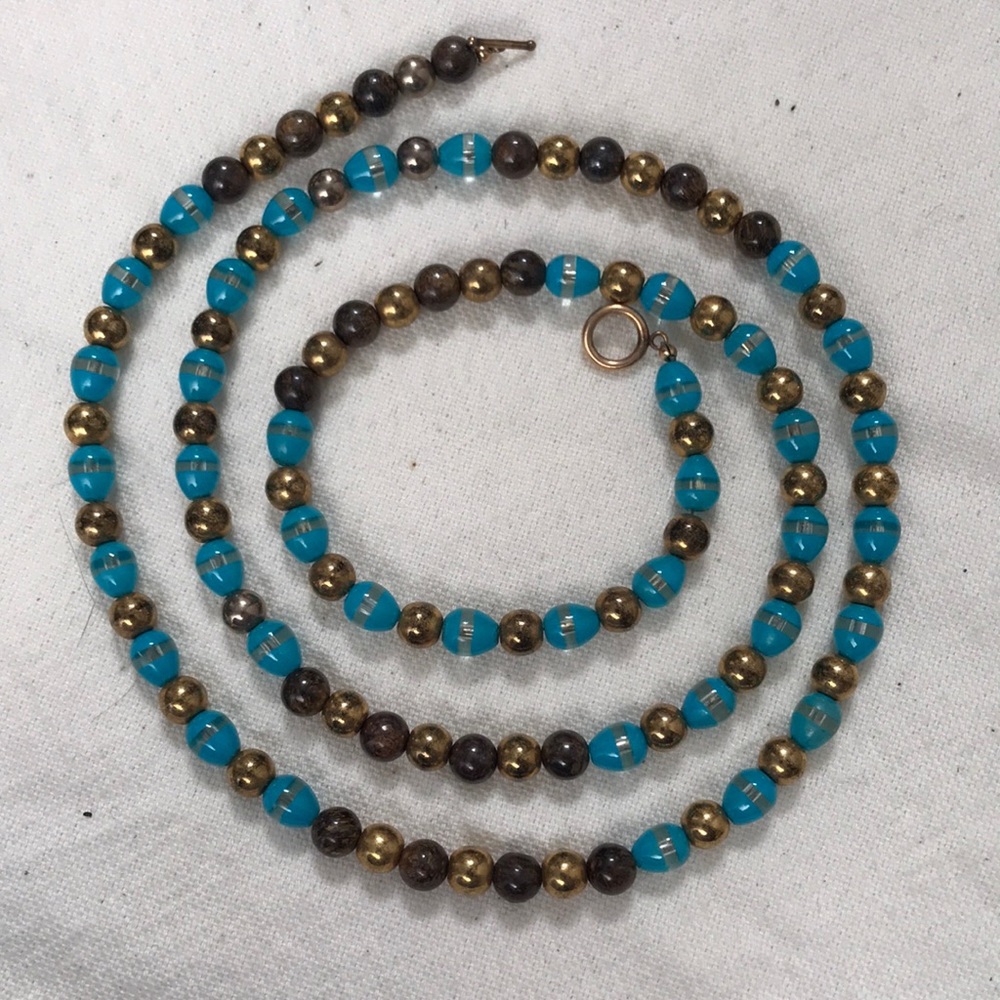 3 for $25 Glass and Stone Bead 36” Necklace